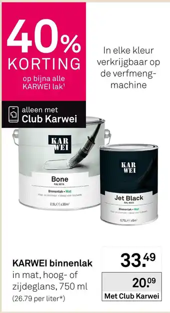 Karwei Karwei binnenlak aanbieding