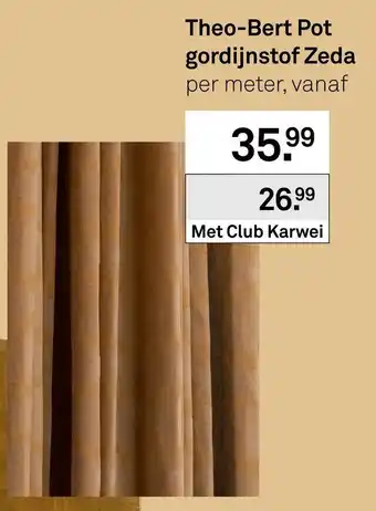 Karwei Theo-Bert Pot gordijnstof Zeda aanbieding