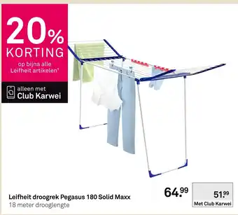 Karwei Leifheit droogrek Pegasus 180 Solid Maxx aanbieding