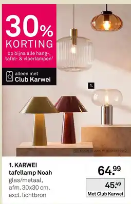 Karwei Karwei tafellamp Noah aanbieding