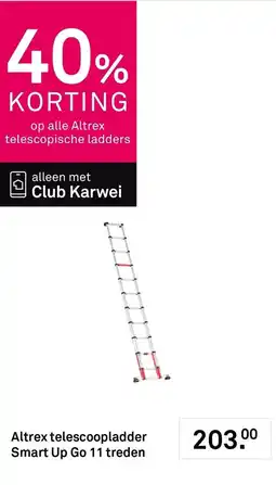 Karwei Altrex telescoopladder smart up go 11 treden aanbieding