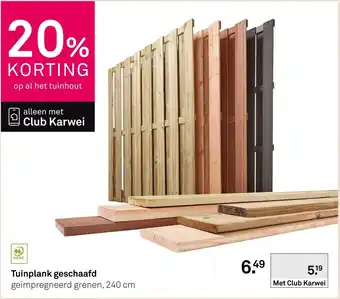 Karwei Tuinplank geschaafd aanbieding