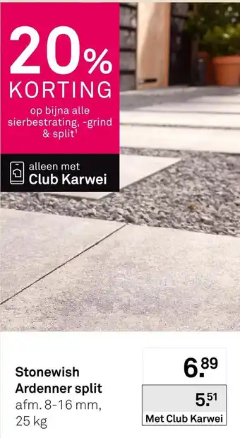 Karwei Stonewish Ardenner split aanbieding