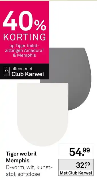 Karwei Tiger wc bril Memphis aanbieding