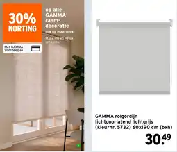 GAMMA Gamma rol gordijn lichtdoorlatend lichtgrijs aanbieding