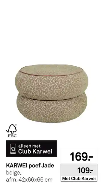 Karwei poef Jade