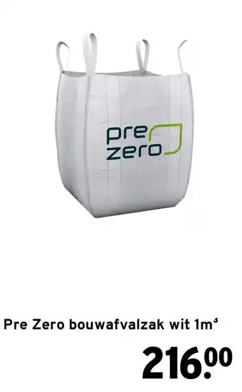 GAMMA Pre Zero bouwafvalzak wit 1m³ aanbieding
