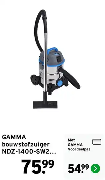 GAMMA Gamma bouwstofzuiger ndz-1400-sw2 aanbieding