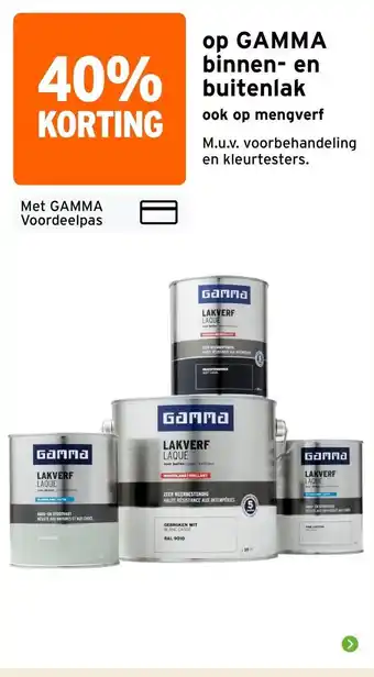 GAMMA gamma binnen- en buitenlak aanbieding