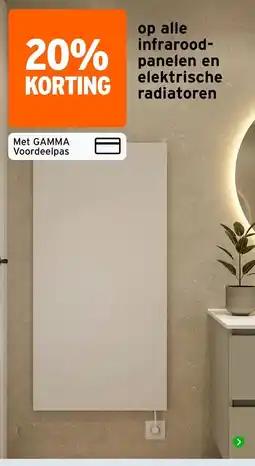 GAMMA gamma infrarood-panelen en elektrische radiatoren aanbieding