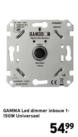 GAMMA HANDSON GAMMA Led dimmer inbouw 1-150W Universeel aanbieding