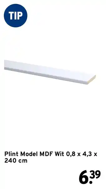 GAMMA Plint Model MDF Wit aanbieding