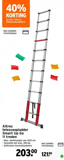 GAMMA Altrex telescoopladder Smart Up Go aanbieding