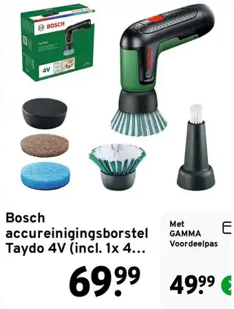 GAMMA Bosch accureinigingsborstel taydo 4v aanbieding