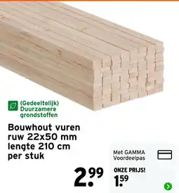 GAMMA Bouwhout vuren aanbieding