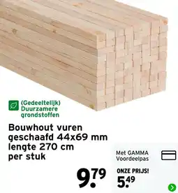 GAMMA Bouwhout vuren aanbieding