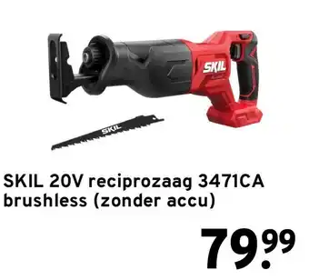 GAMMA SKIL 20V reciprozaag 3471CA brushless aanbieding