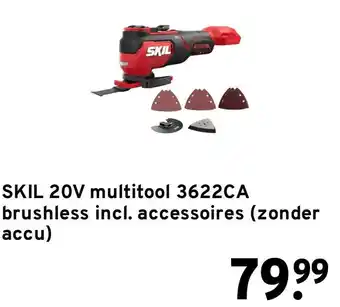 GAMMA SKIL 20V multitool 3622CA brushless incl accessoires aanbieding