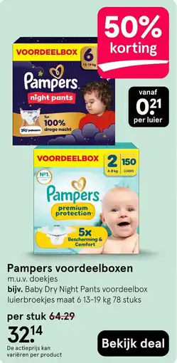 Etos Pampers voordeelboxen aanbieding