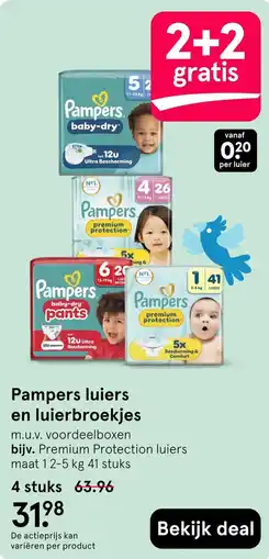 Etos Pampers luiers en luierbroekjes aanbieding