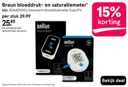Etos Braun bloeddruk- en saturatiemeter aanbieding