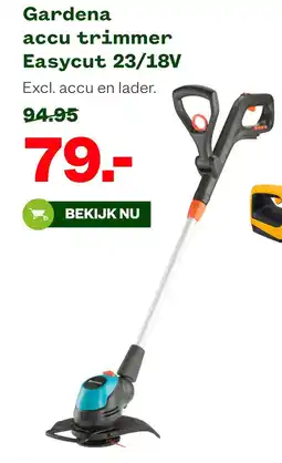 Welkoop Gardena accu trimmer Easycut 23/18V aanbieding