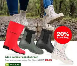 Welkoop Dunlop dames regenlaarzen aanbieding