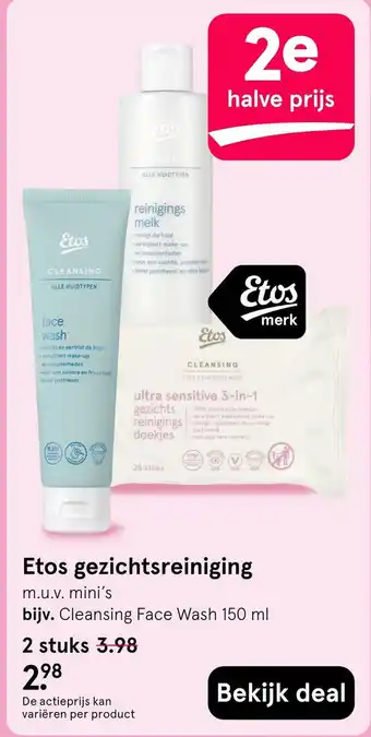 Etos Etos gezichtsreiniging aanbieding