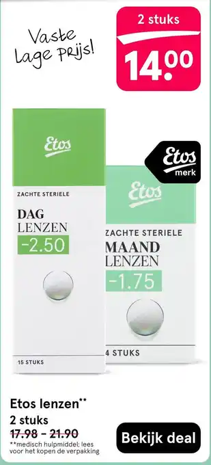 Etos Etos lenzen aanbieding