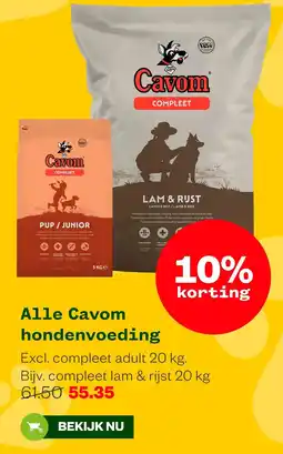 Welkoop Cavom hondenvoeding aanbieding