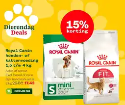 Welkoop Royal Canin honden- of kattenvoeding aanbieding