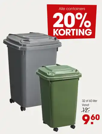 Kwantum Containers 32L of 60L aanbieding