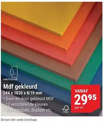 Valchromat Mdf gekleurd