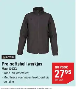 Pontmeyer artelli pro-softshell werkjas aanbieding