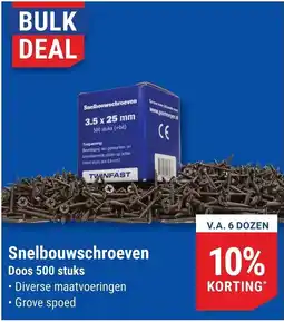 Pontmeyer Twinfast snelbouwschroeven aanbieding
