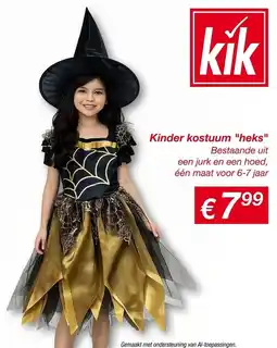 Kik kik kinder kostuum "heks" aanbieding