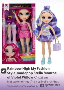 Top1Toys Rainbow High My Fashion Style-modepop Stella Monroe of Violet Willow aanbieding