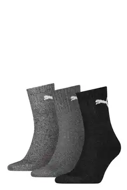 Wehkamp Puma sokken met logo - grijs multi (set van 3) aanbieding