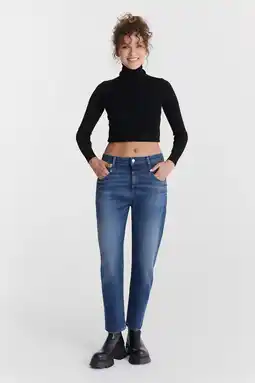 Wehkamp Cup of Joe Denim mom jeans Victoria dark blue denim aanbieding