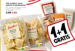 Jumbo Alle Jumbo's verse pasta's of pastasauzen aanbieding