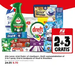 Jumbo Alle Lenor, Ariel Pods+ of vloeibaar+, Dreft vaatwastabletten of 3-in-1 spray, Oral-b tandpasta of Head & Shoulders aanbieding