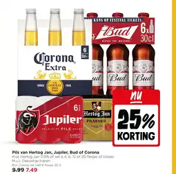 Jumbo Pils van Hertog Jan, Jupiler, Bud of Corona aanbieding