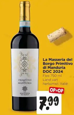 Jumbo La Masseria del Borgo Primitivo di Manduria DOC 2024 aanbieding