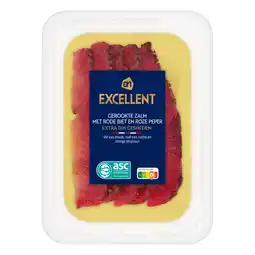 Albert Heijn AH Excellent Gerookte zalm met rode biet aanbieding