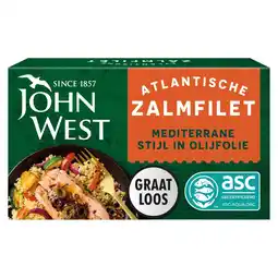 Albert Heijn John West Atlantische Zalm Mediterraans ASC aanbieding