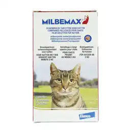 De Online Drogist Milbemax Ontwormingsmiddel Voor Katten 2 - 8 kg Tabletten 2TB aanbieding