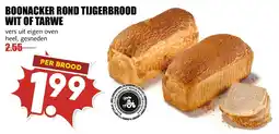 De Boerenschuur boonacker rond tijgerbrood wit of tarwe aanbieding