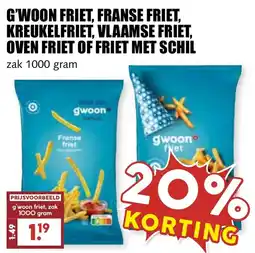 De Boerenschuur g'woon friet aanbieding