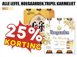 De Boerenschuur leffe, hoegaarden,tripel karmeliet aanbieding