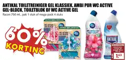 De Boerenschuur Antikal toiletreiniger gel klassiek, Ambi Pur WC Active gel-block, toiletblok of WC Active gel aanbieding